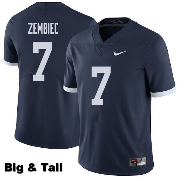 NCAA Nike Men's Penn State Nittany Lions Jake Zembiec #7 College Football Authentic Throwback Big & Tall Navy Stitched Jersey KNV1198WE